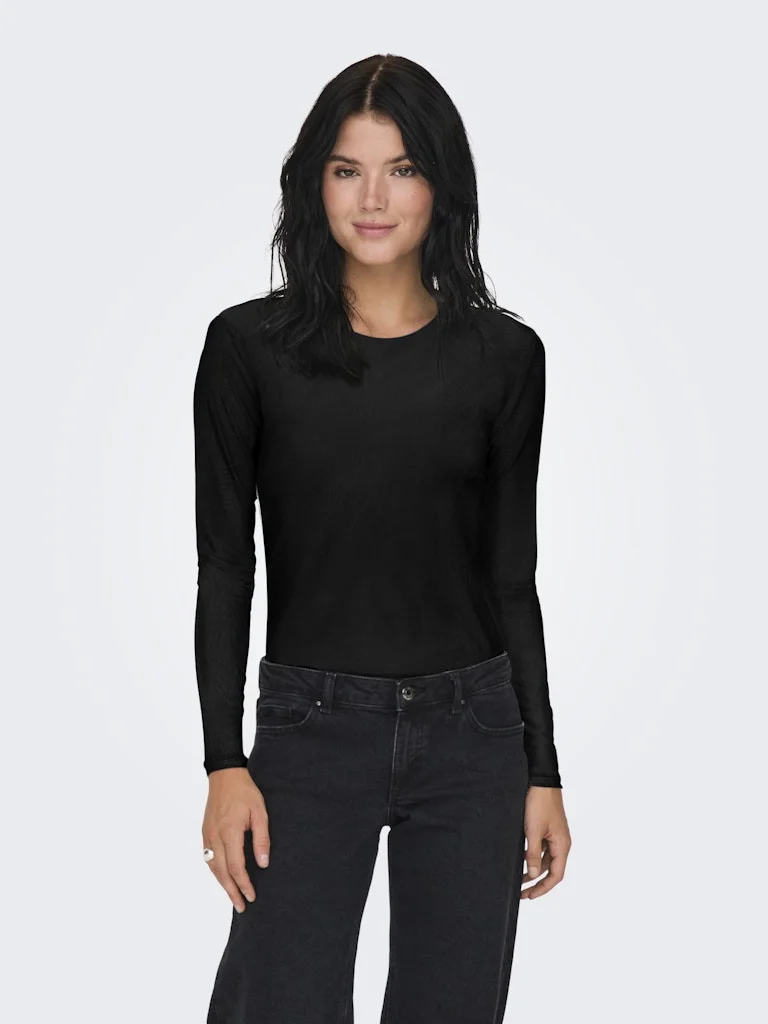 ONLY - ONLPARIS L/S O-NECK ბადე TOP JRS ONLY - ONLPARIS L/S O-NECK ბადე TOP JRS