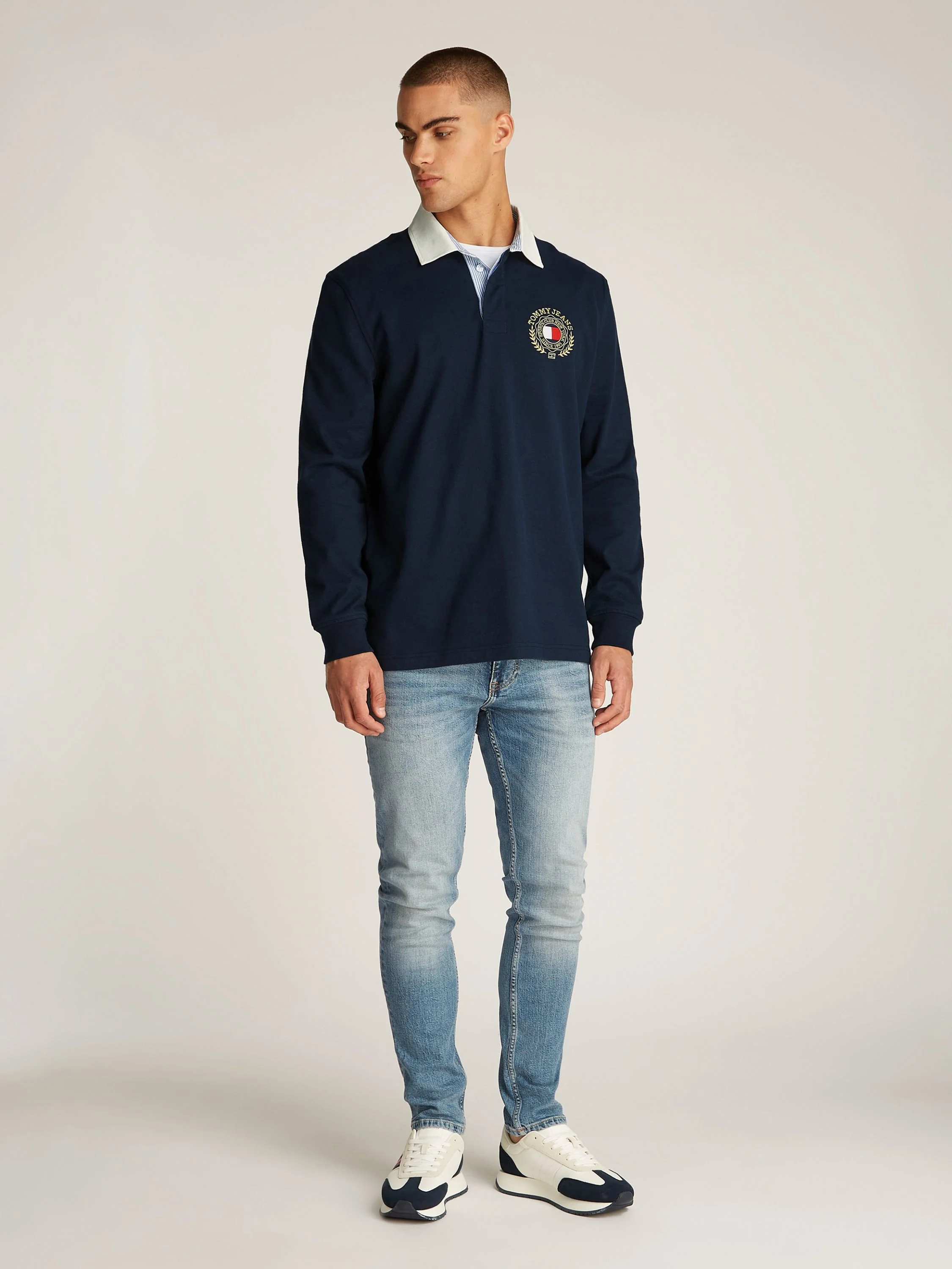 Tommy Jeans - TJM CREST RUGBY LS Tommy Jeans - TJM CREST RUGBY LS