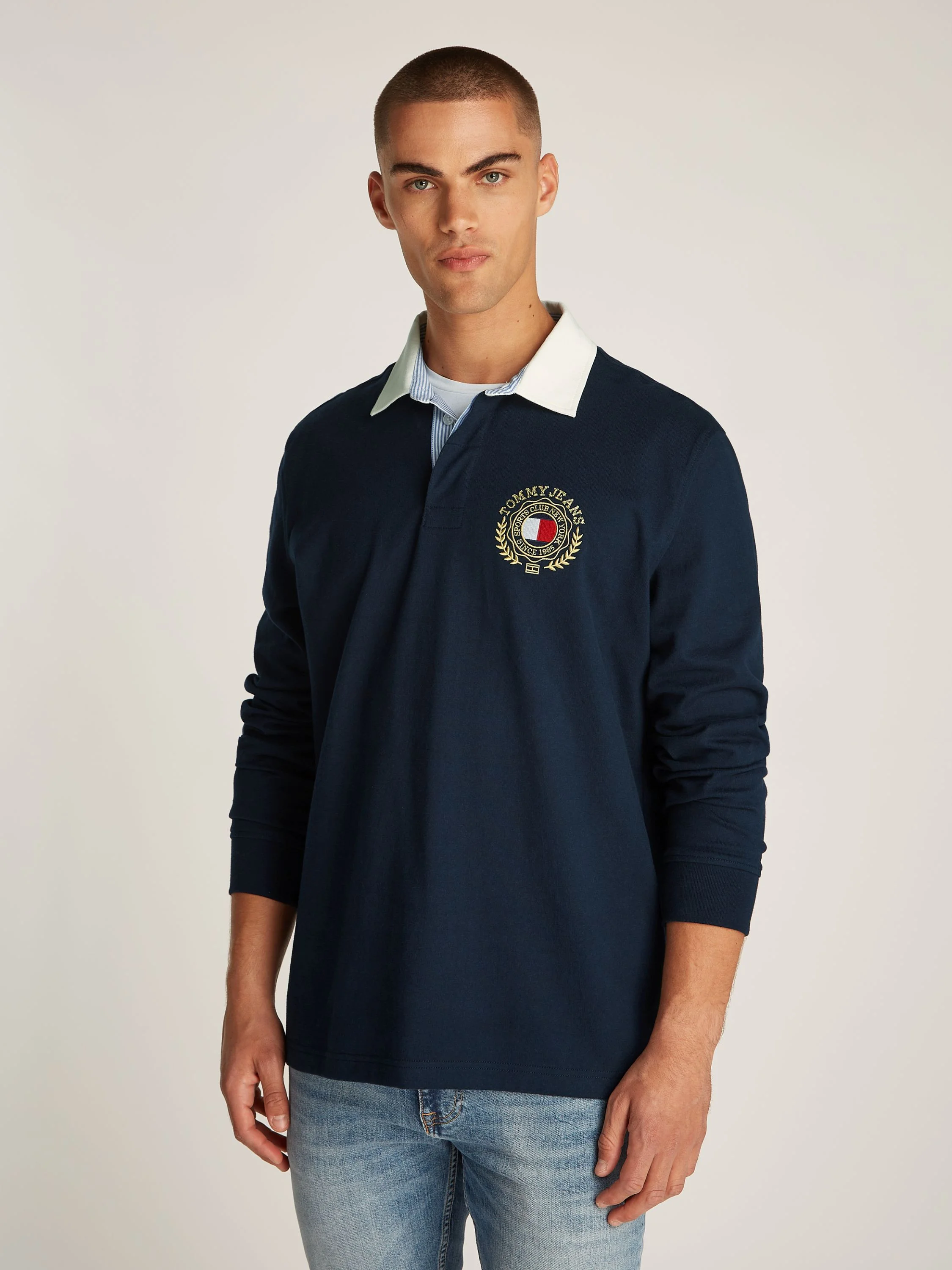 Tommy Jeans - TJM CREST RUGBY LS Tommy Jeans - TJM CREST RUGBY LS