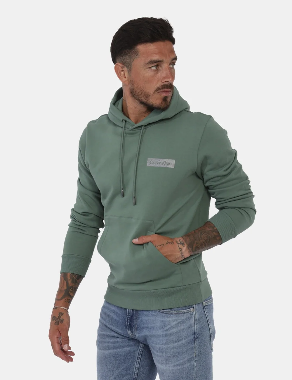 CALVIN KLEIN - MONO LOGO PATCH SCARF RUB CALVIN KLEIN - MONO LOGO PATCH SCARF RUB