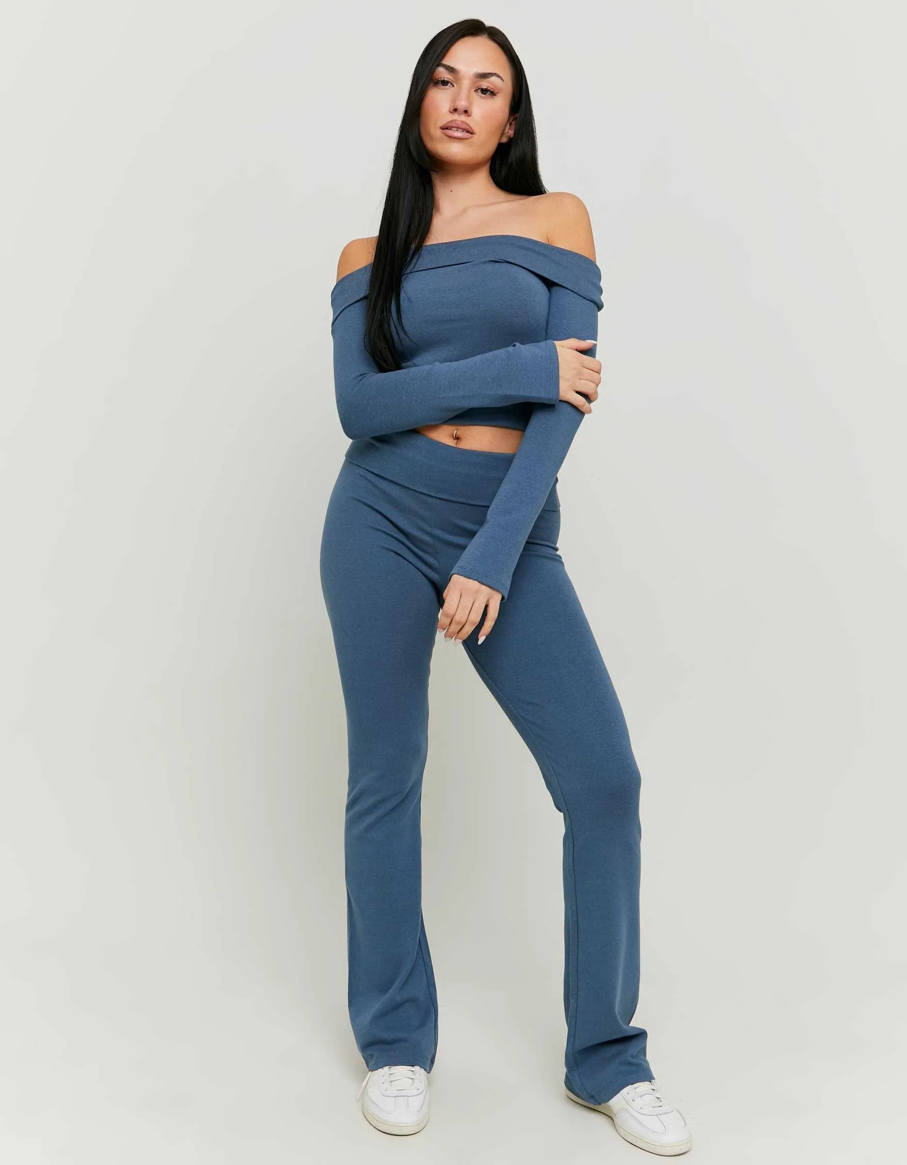 Tally Weijl - Blue Leggings with Fold Tally Weijl - Blue Leggings with Fold