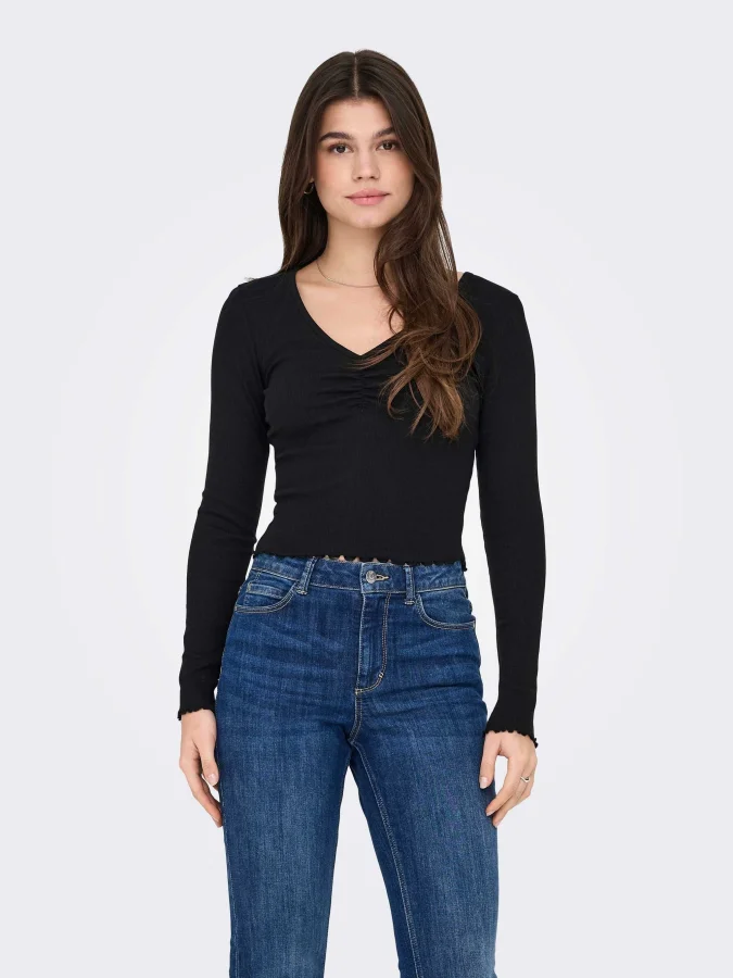 ONLY - ONLBETTY L/S V-NECK...