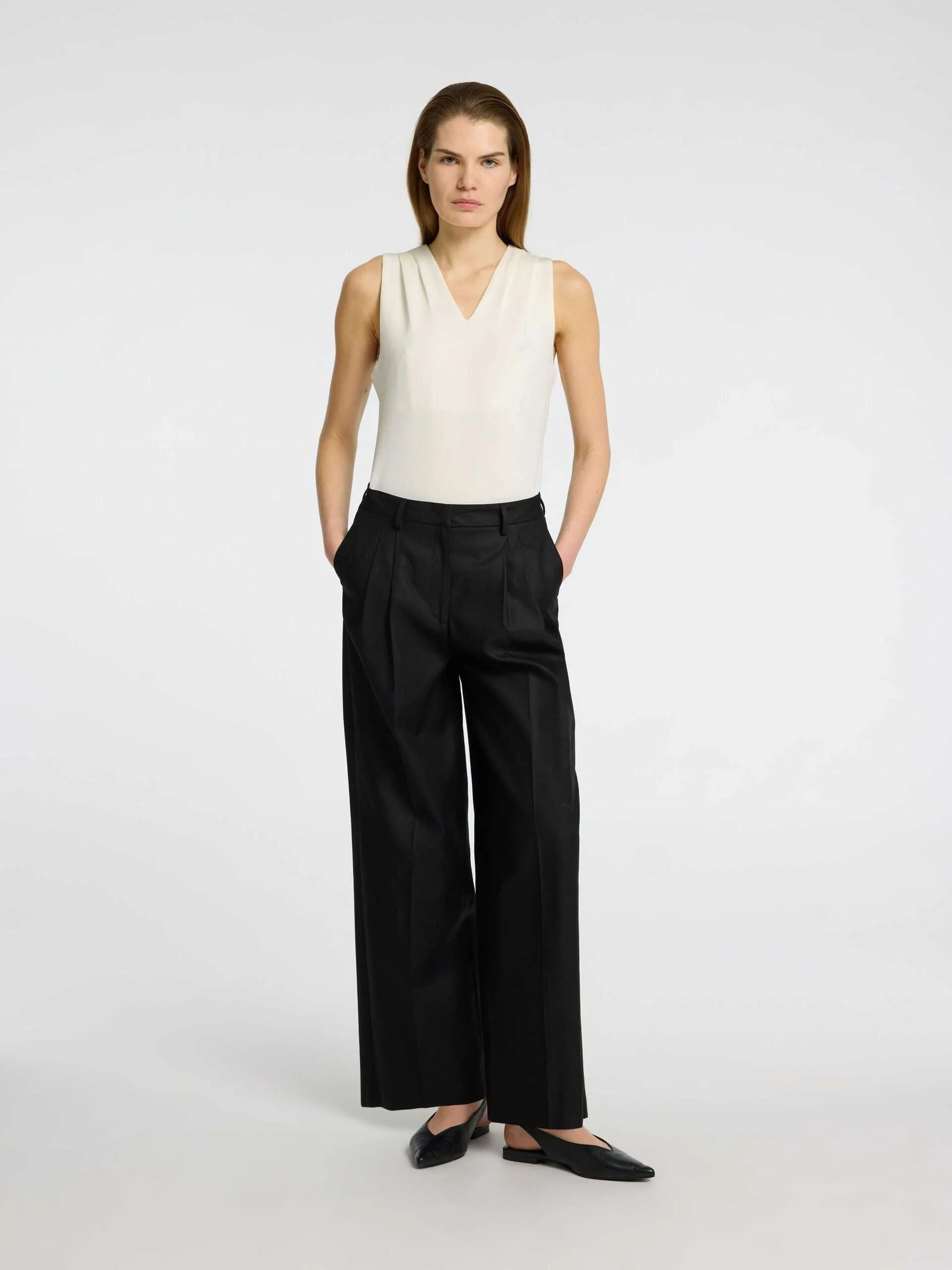 SELECTED WOMEN - SLFTENNY SL V-NECK TOP SELECTED WOMEN - SLFTENNY SL V-NECK TOP