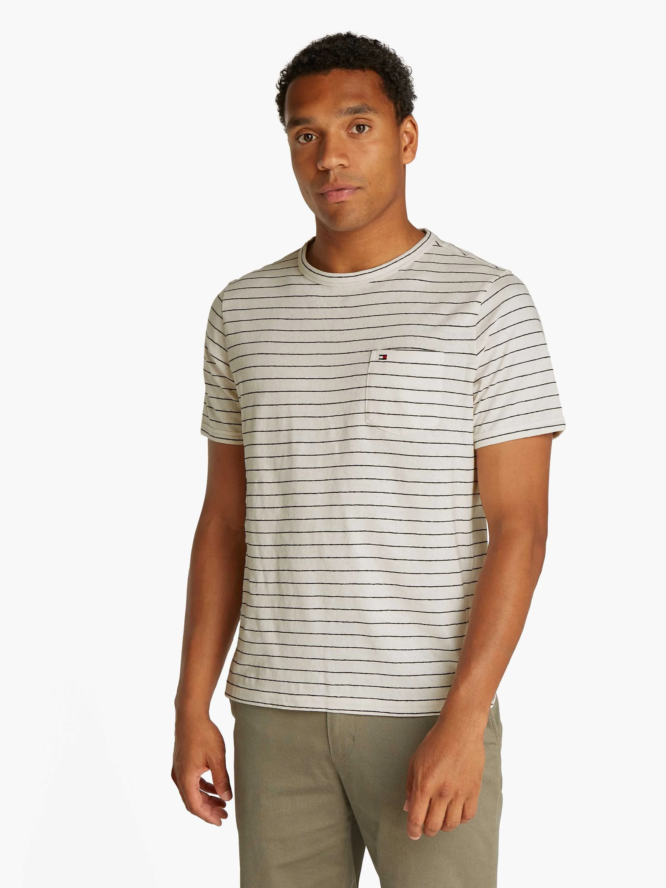 Tommy Hilfiger - COTTON LINEN STRIPE TEE Tommy Hilfiger - COTTON LINEN STRIPE TEE