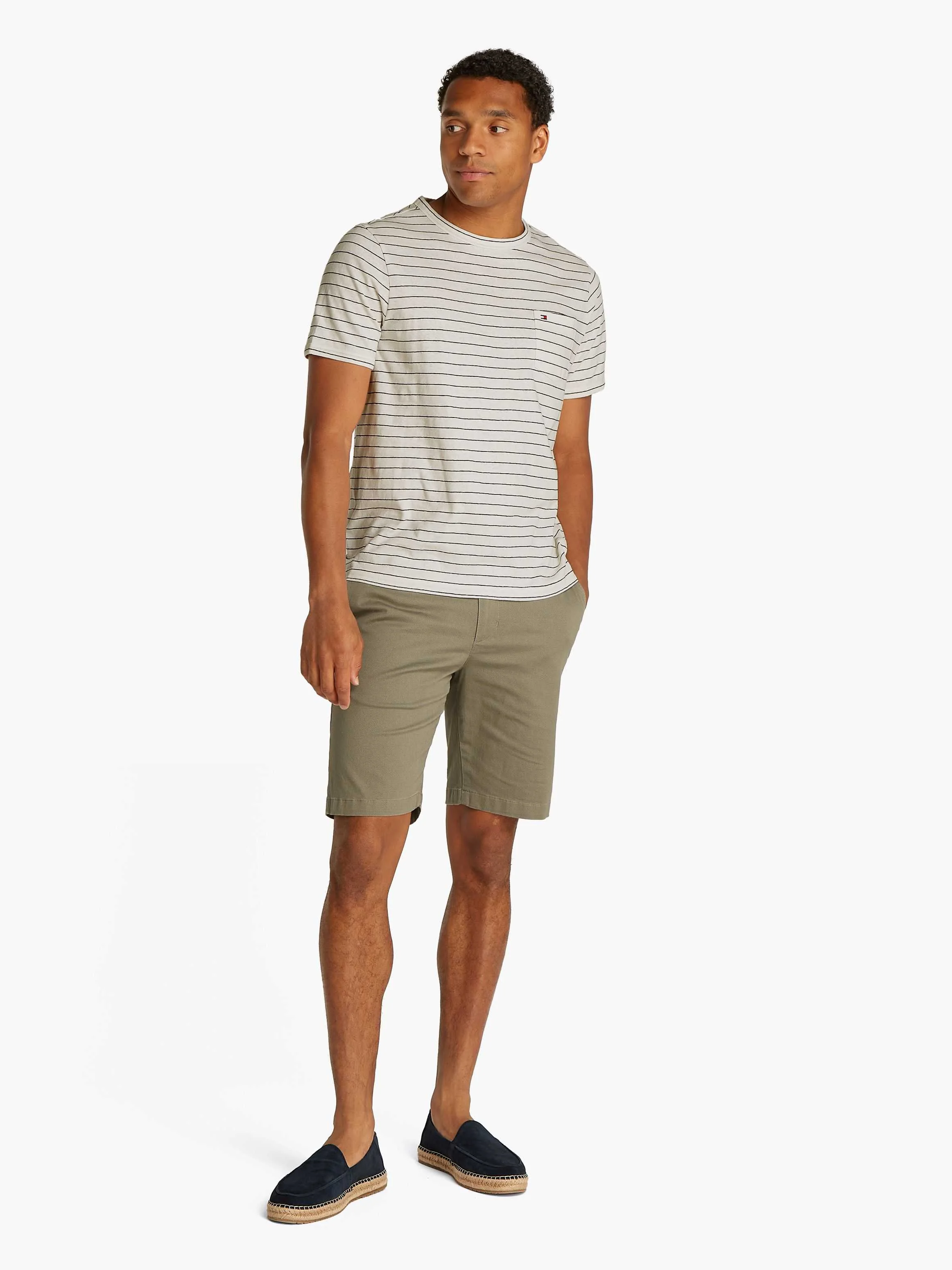 Tommy Hilfiger - COTTON LINEN STRIPE TEE Tommy Hilfiger - COTTON LINEN STRIPE TEE
