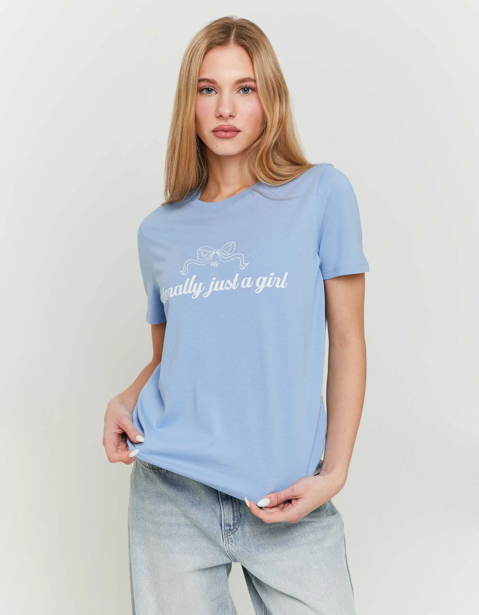 Tally Weijl - Blue Printed T-shirt Tally Weijl - Blue Printed T-shirt