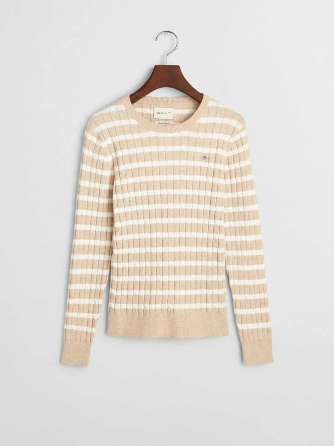 Gant - FINE KNIT STRIPED SS...