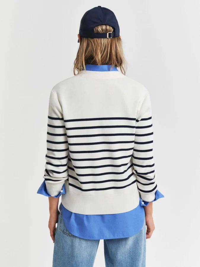 Gant - STRIPED COTTON CARDIGAN 2