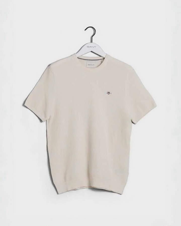 Gant - MICRO TEXTURED COTTON SS C-NECK Gant - MICRO TEXTURED COTTON SS C-NECK