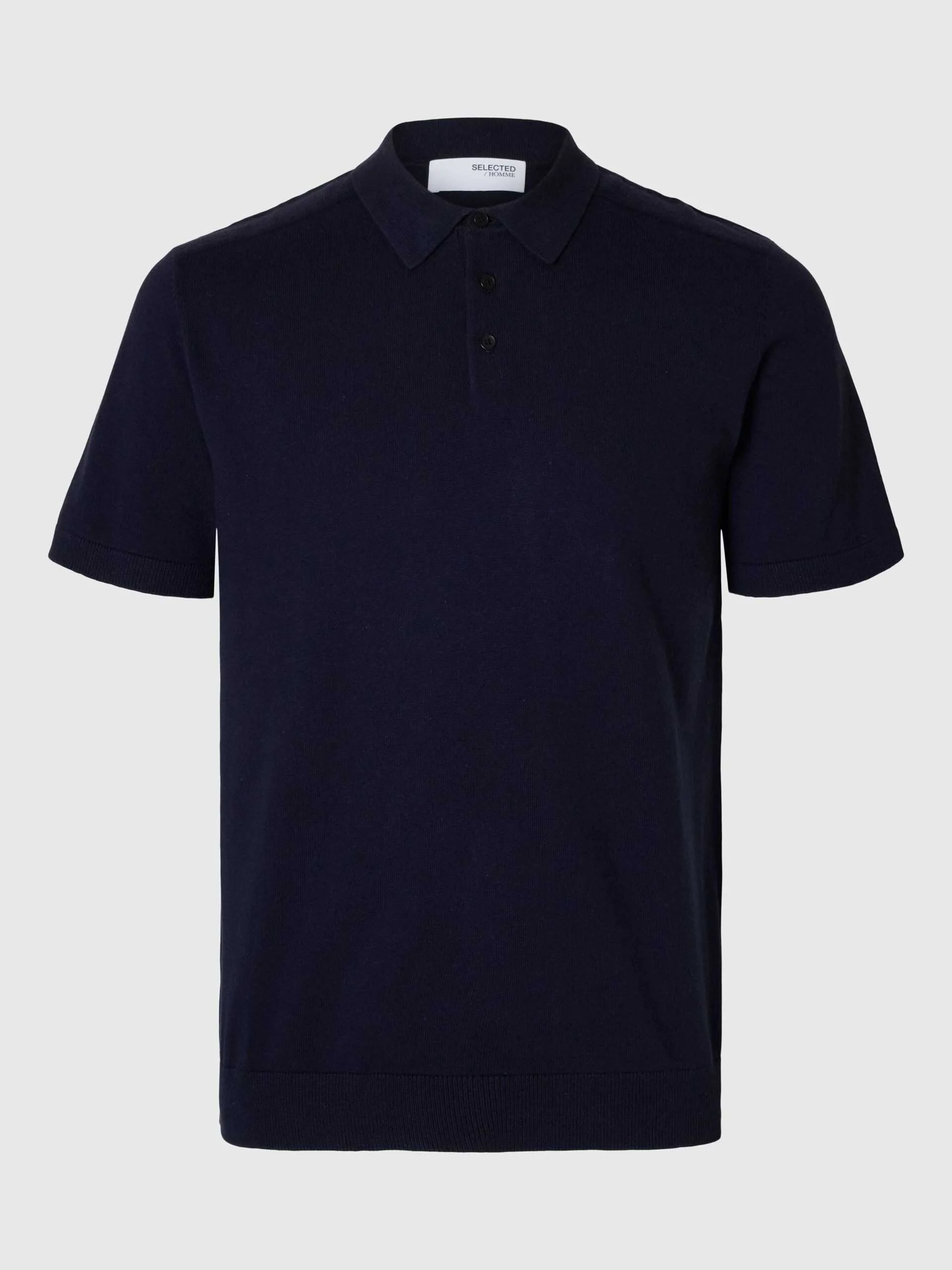 SELECTED MEN - SLHBERG SS KNIT POLO NOOS SELECTED MEN - SLHBERG SS KNIT POLO NOOS