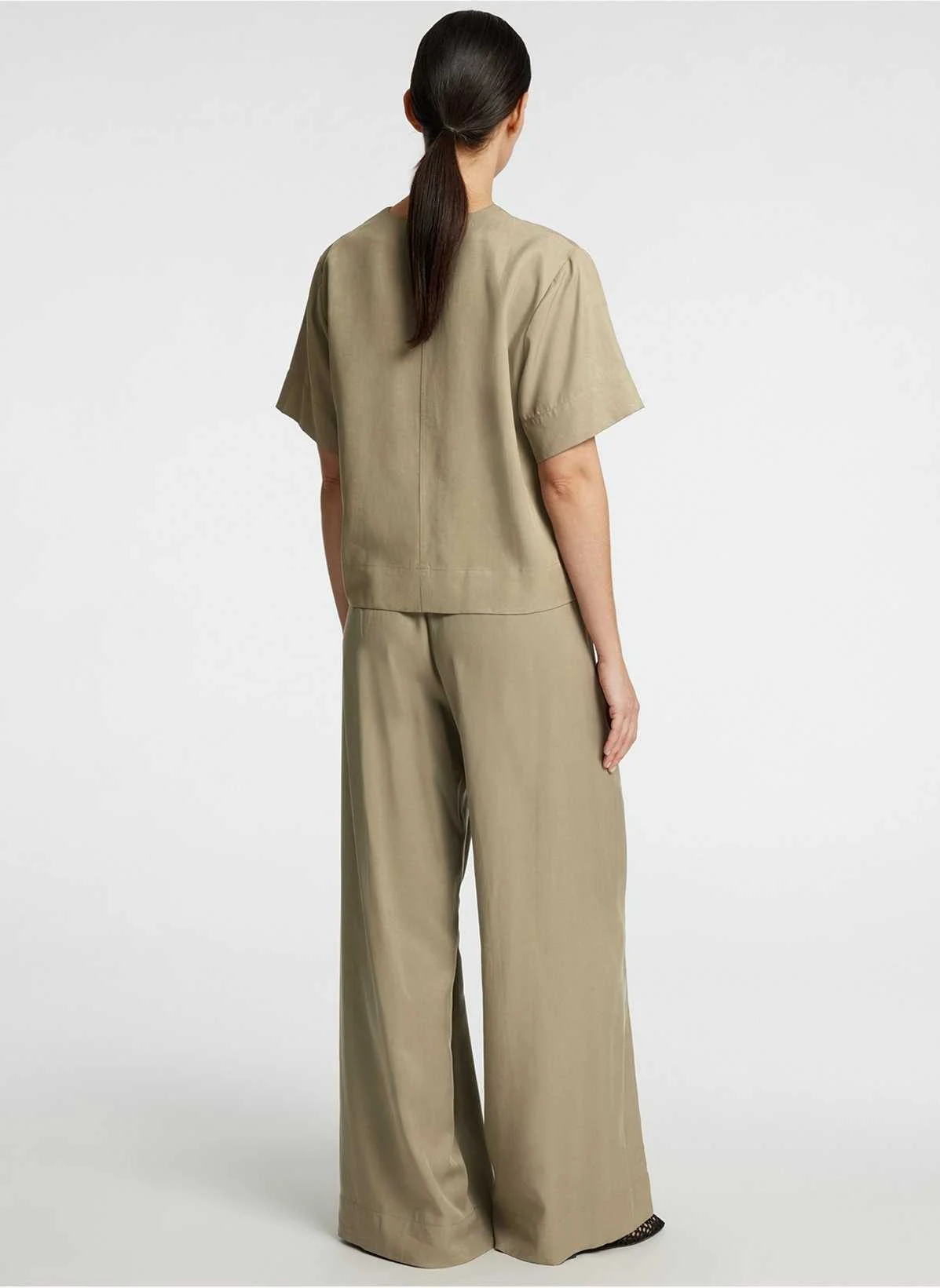 SELECTED WOMEN - SLFNATUK MW WIDE PANT B SELECTED WOMEN - SLFNATUK MW WIDE PANT B