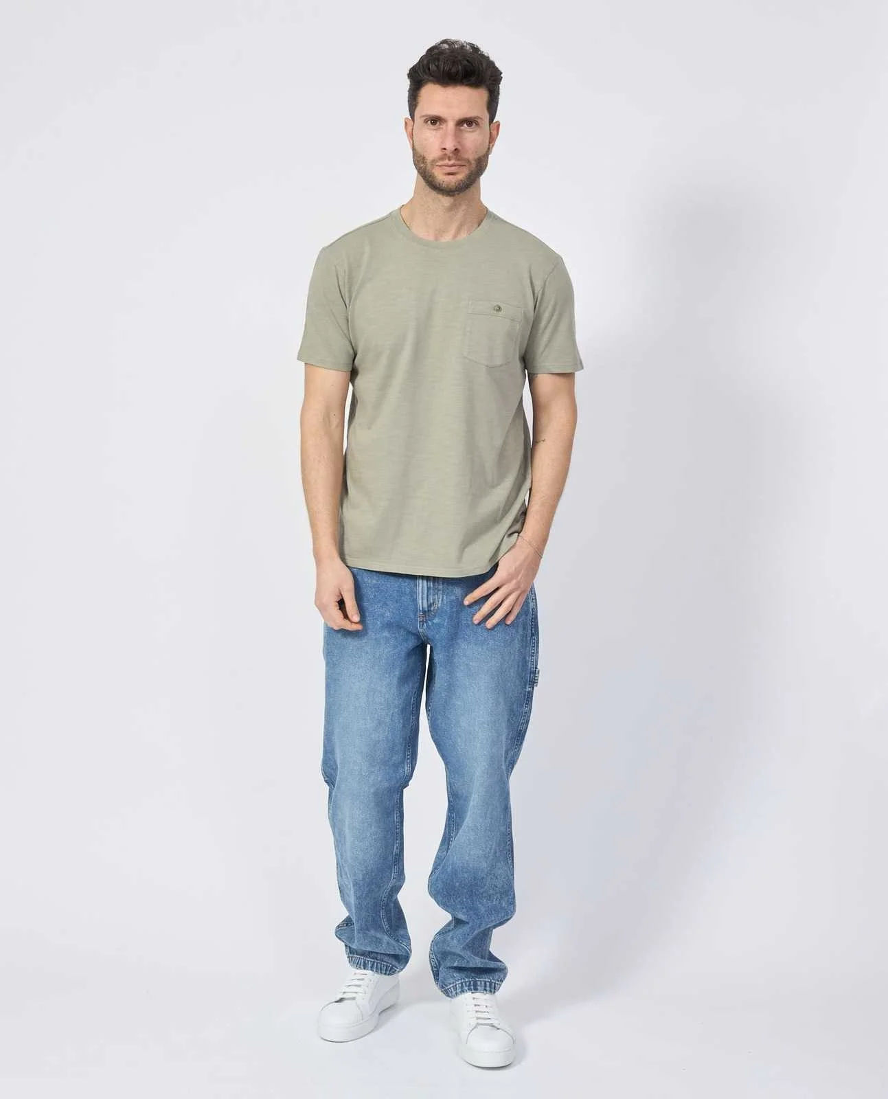 GUESS - SS ORG COTTON SLUB PKT TEE GUESS - SS ORG COTTON SLUB PKT TEE