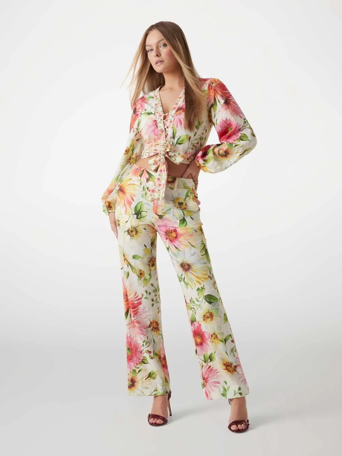 GUESS - COLETTE PRINT TROUSERS GUESS - COLETTE PRINT TROUSERS