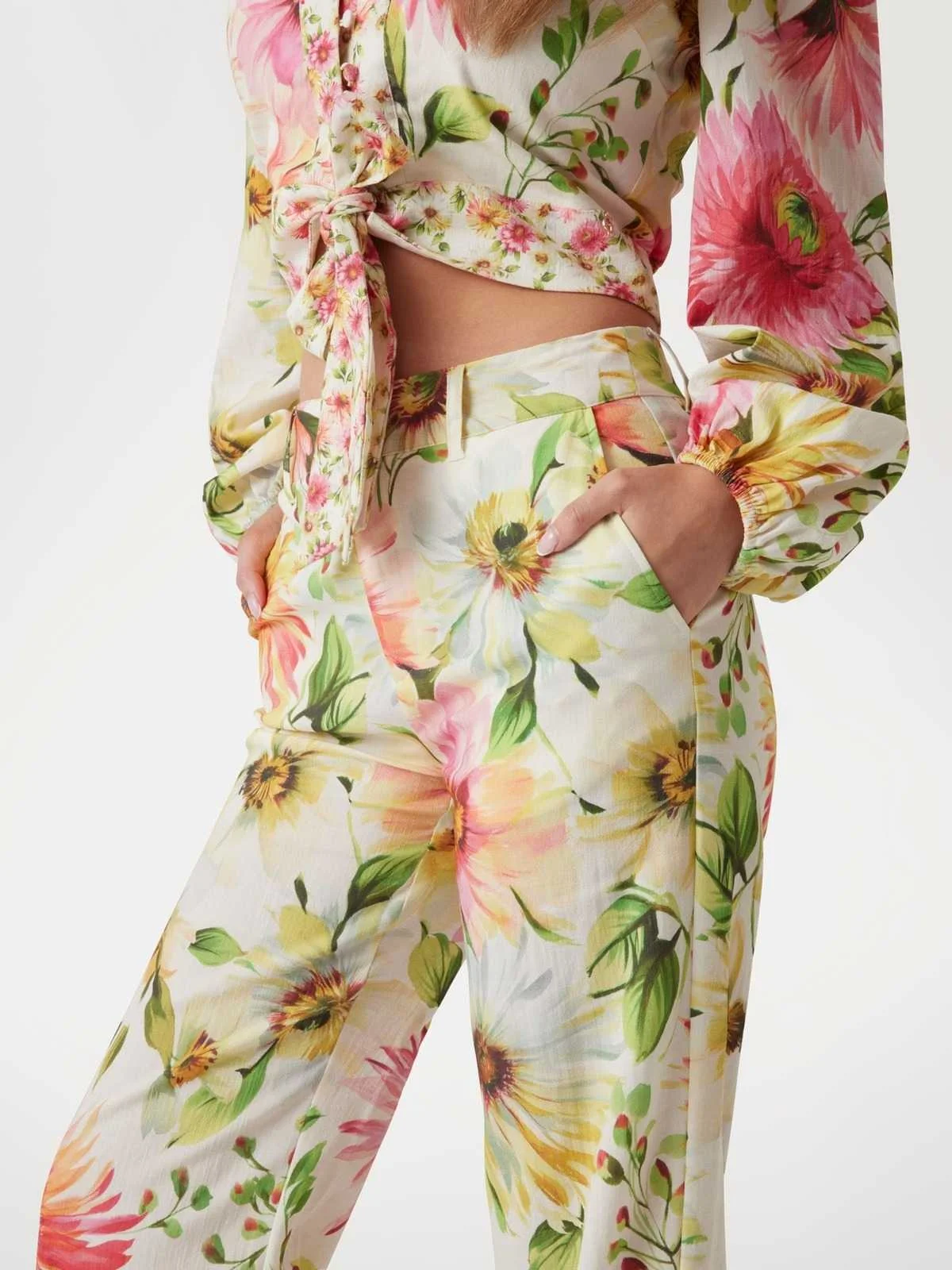 GUESS - COLETTE PRINT TROUSERS GUESS - COLETTE PRINT TROUSERS