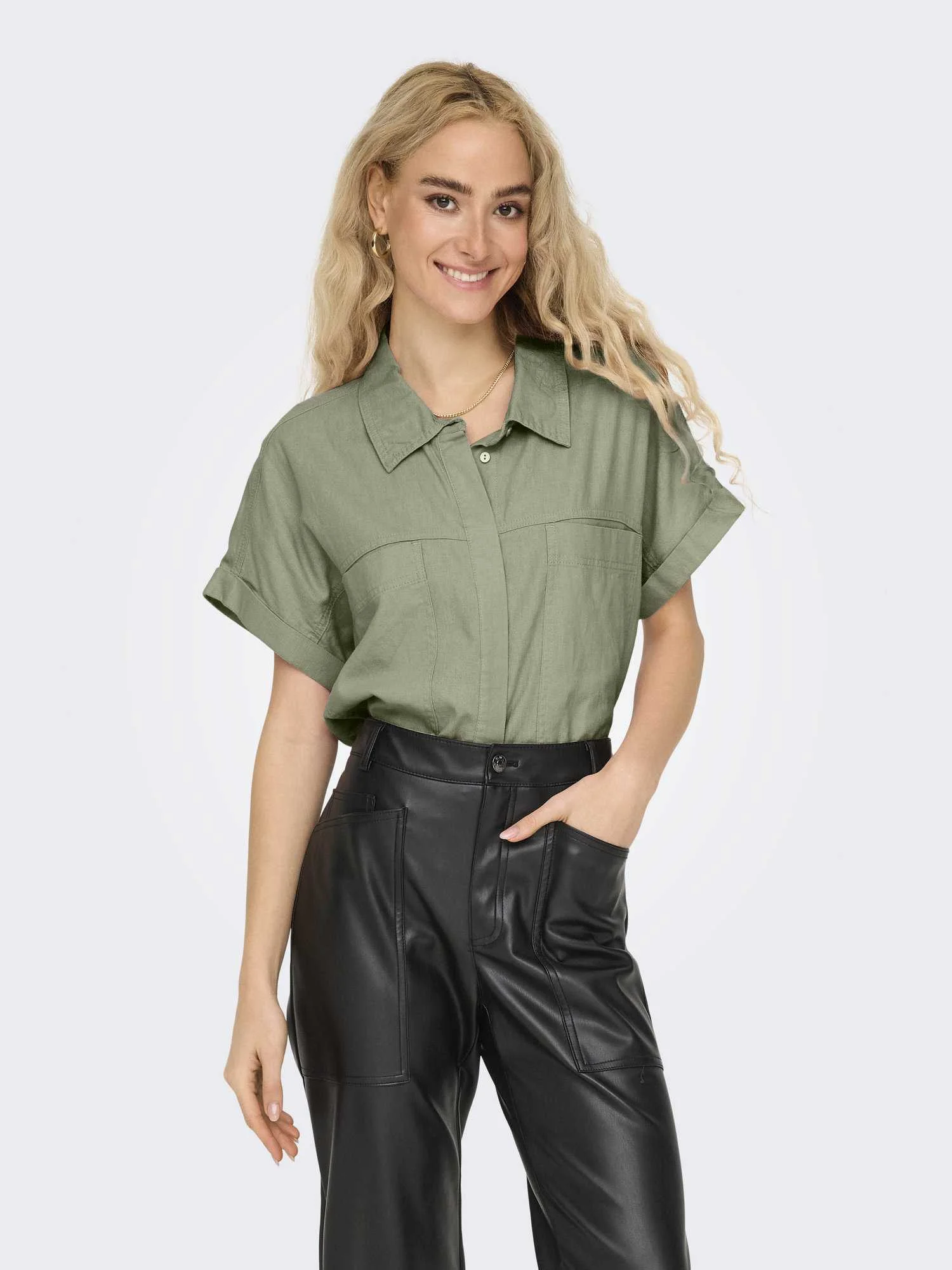 ONLY - ONLCARO S/S LINEN BL...