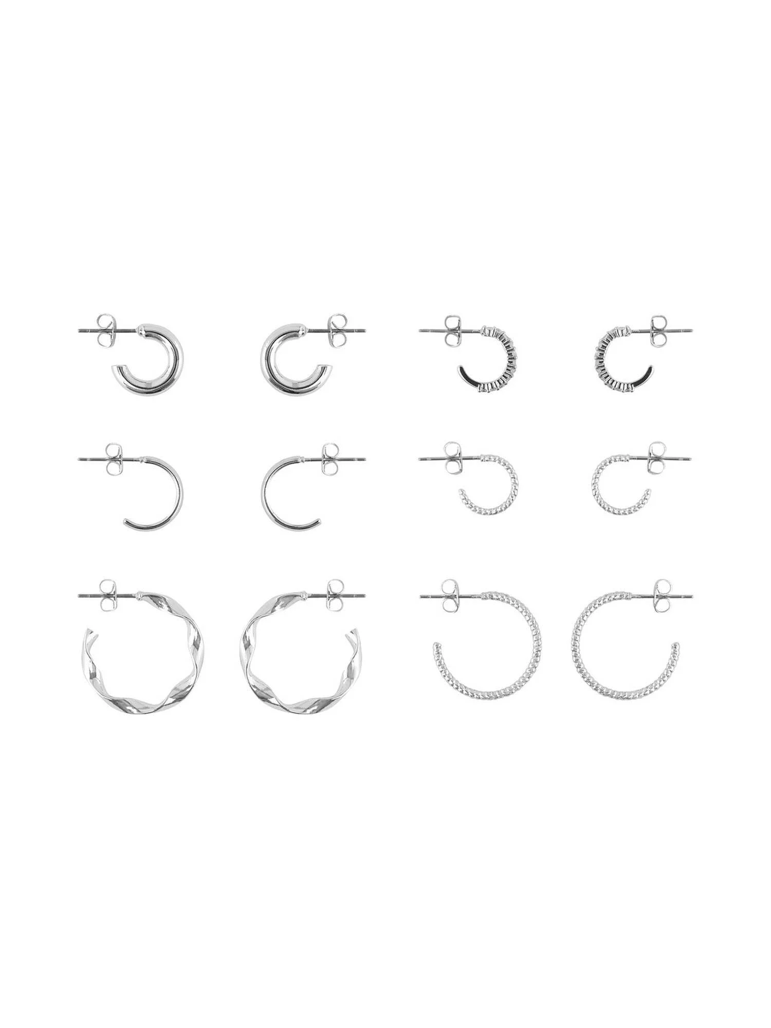 Pieces - PCDIONA HOOP EARRINGS 6-PACK... Pieces - PCDIONA HOOP EARRINGS 6-PACK...