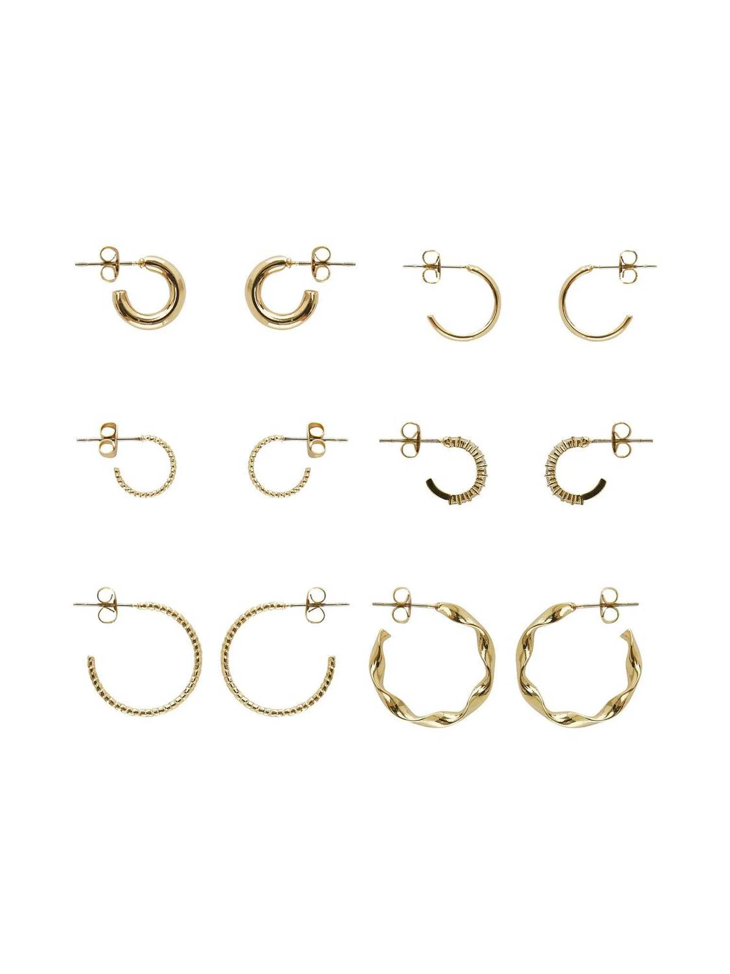 Pieces - PCDIONA HOOP EARRINGS 6-PACK... Pieces - PCDIONA HOOP EARRINGS 6-PACK...