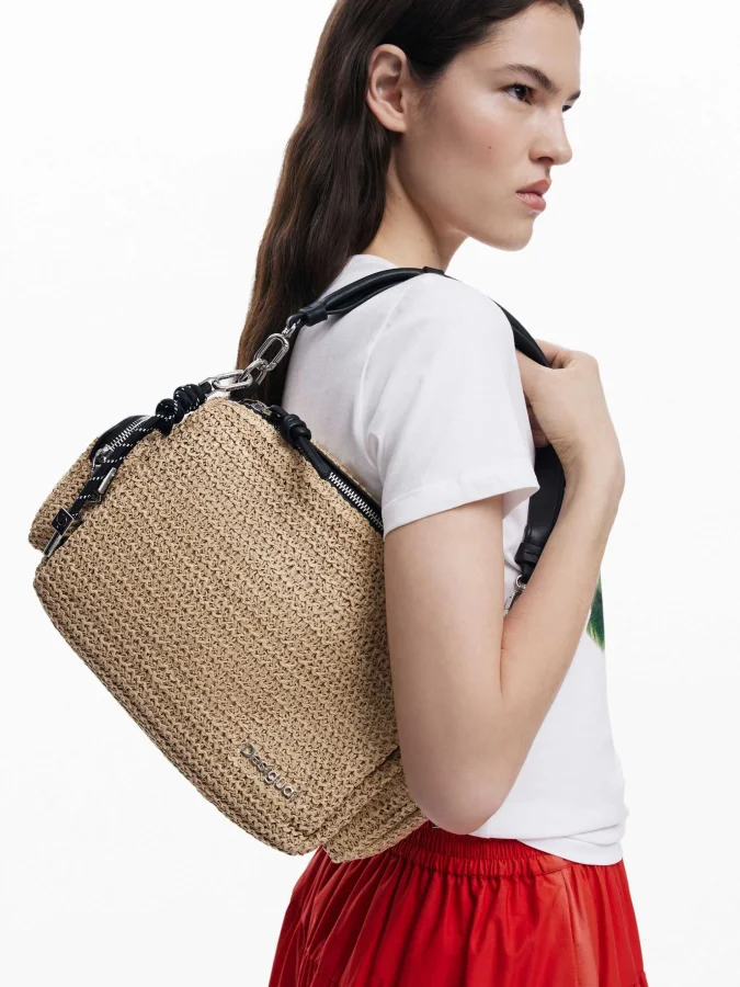 DESIGUAL - Small raffia bag 2