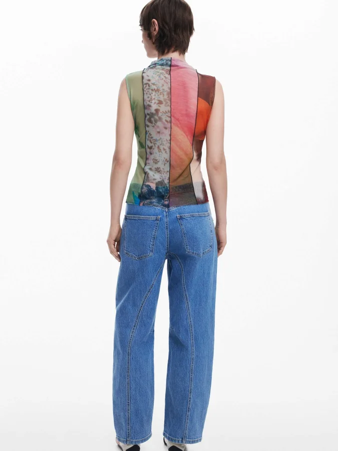 DESIGUAL - Arty print T-shirt 2