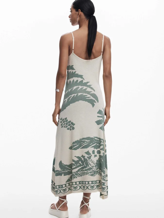 DESIGUAL - Palm texture dress 2