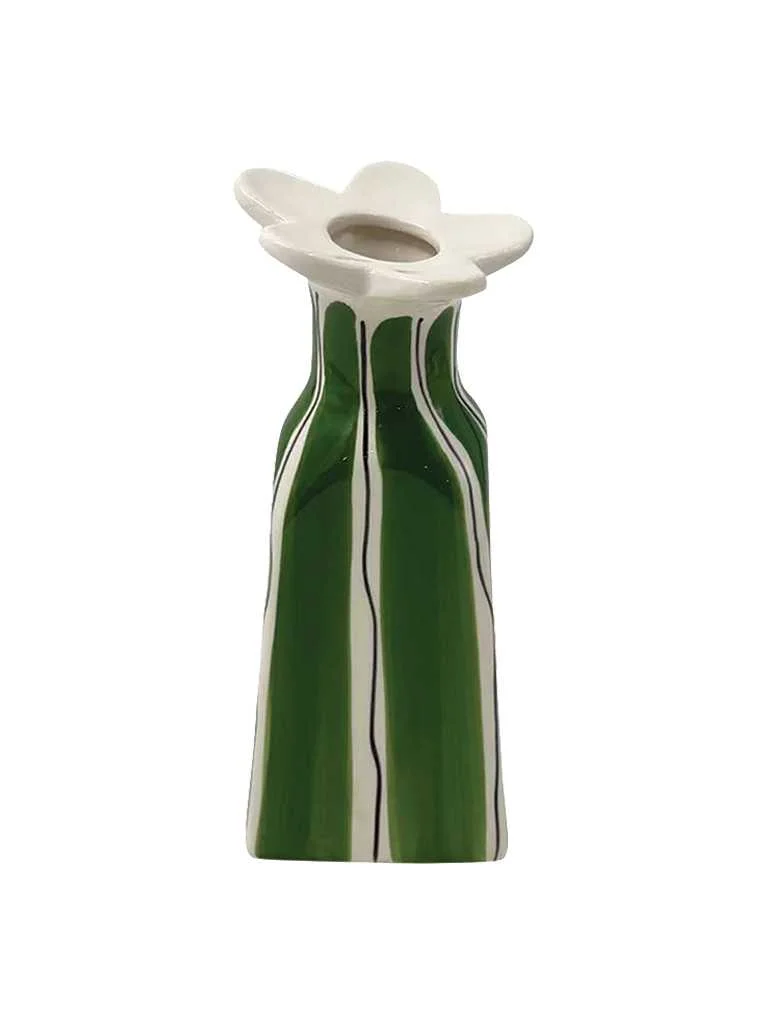 Opjet - Green Vase, 6 x 15 CM Opjet - Green Vase, 6 x 15 CM