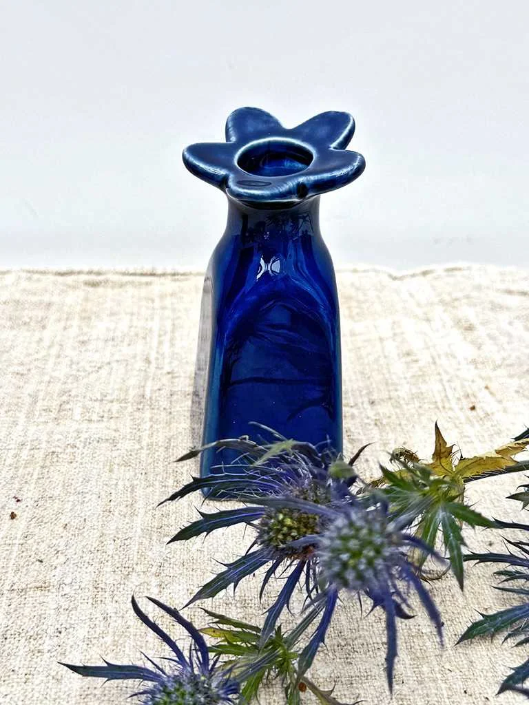 Opjet - Blue Vase, 5.5 x 11.5 CM Opjet - Blue Vase, 5.5 x 11.5 CM