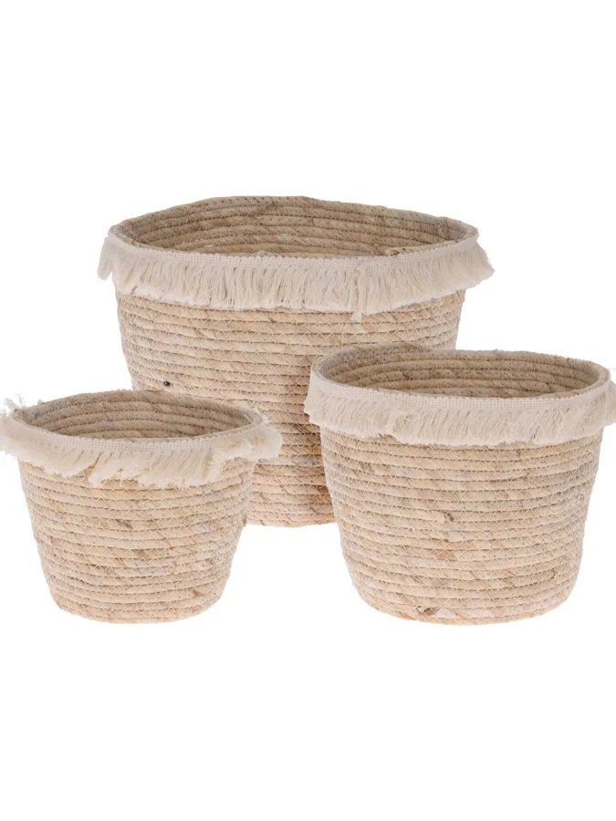 Koopman - Beige Basket Set,...