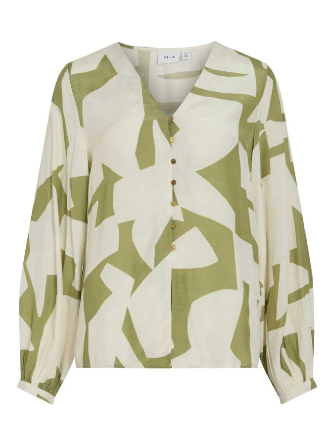 VILA - VIJOYCO GEO V-NECK...