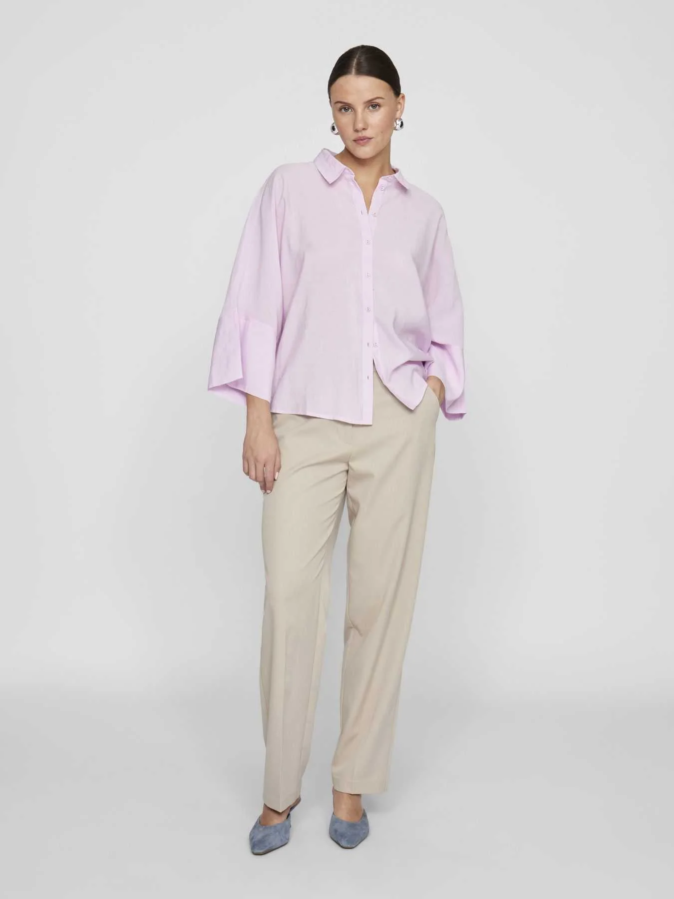 VILA - VIASPYN 3/4 LOOSE SHIRT VILA - VIASPYN 3/4 LOOSE SHIRT