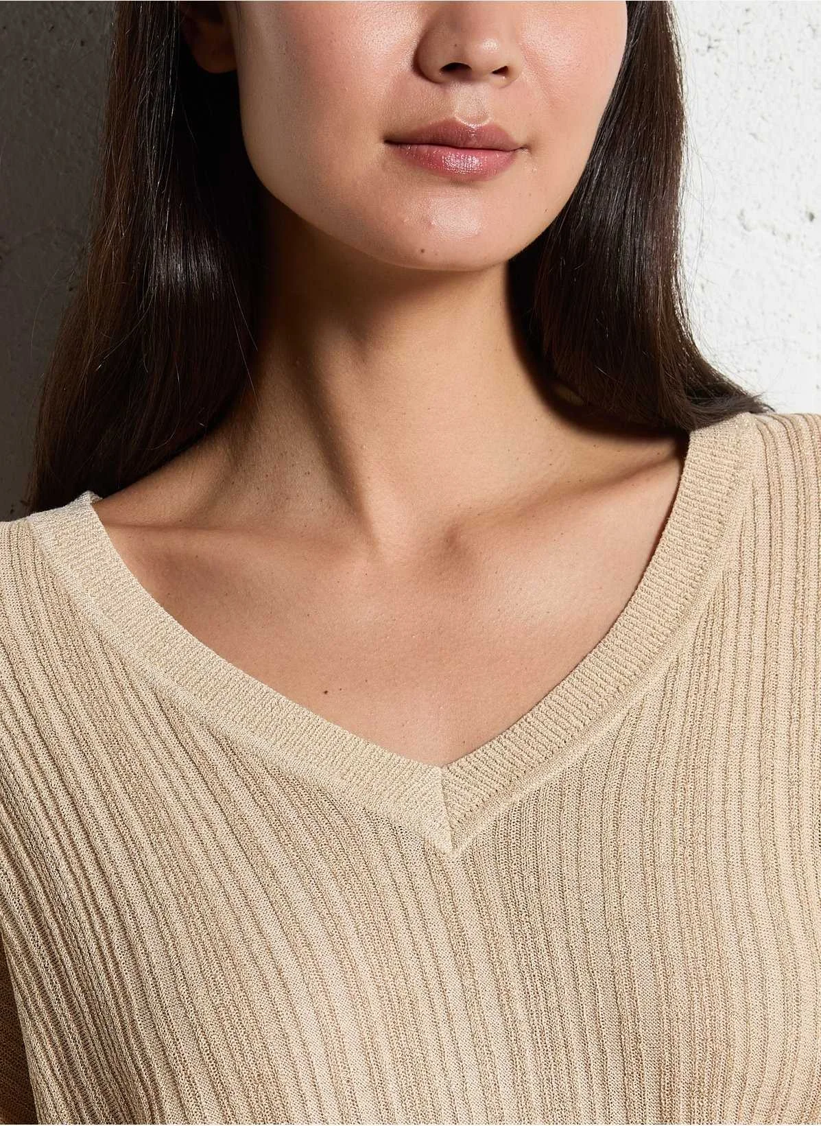 VILA - VISHEM V-NECK 2/4 GLITTER KNIT... VILA - VISHEM V-NECK 2/4 GLITTER KNIT...