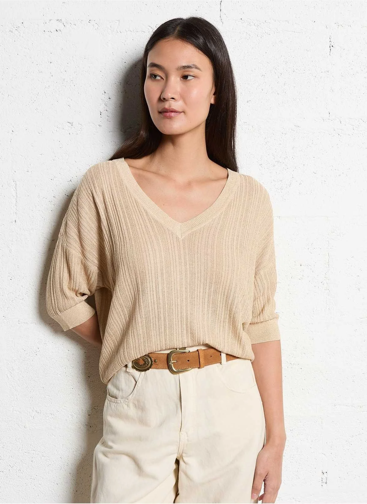 VILA - VISHEM V-NECK 2/4 GLITTER KNIT... VILA - VISHEM V-NECK 2/4 GLITTER KNIT...