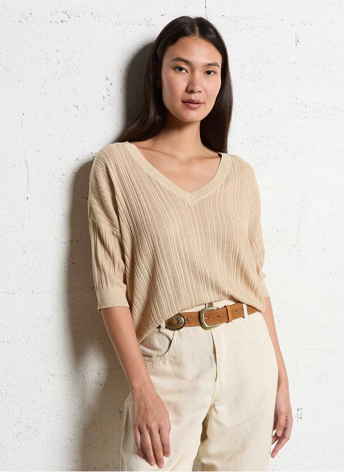 VILA - VISHEM V-NECK 2/4 GLITTER KNIT... VILA - VISHEM V-NECK 2/4 GLITTER KNIT...