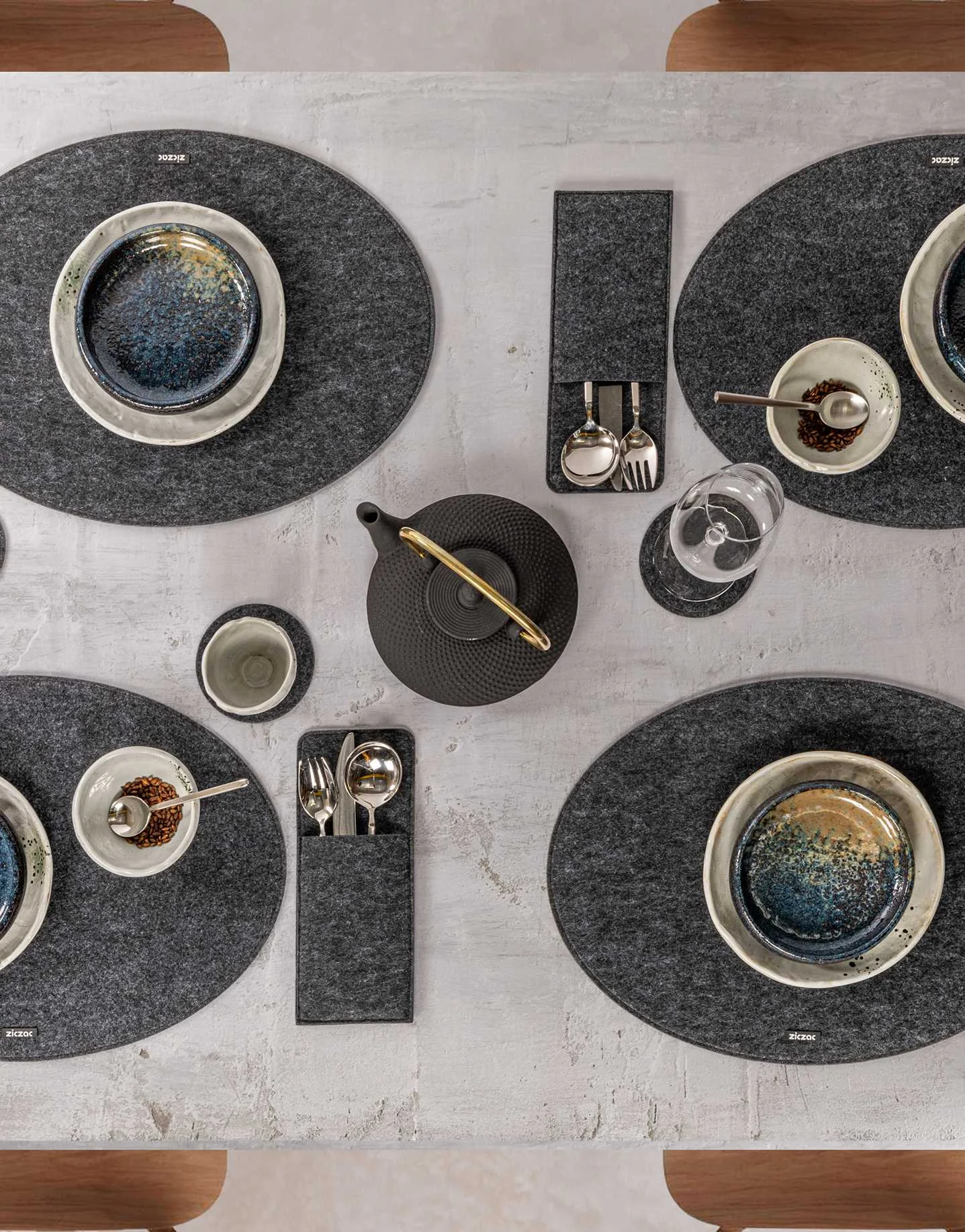 Tiseco - Coaster, Gray, Nuno, 10 CM,... Tiseco - Coaster, Gray, Nuno, 10 CM,...