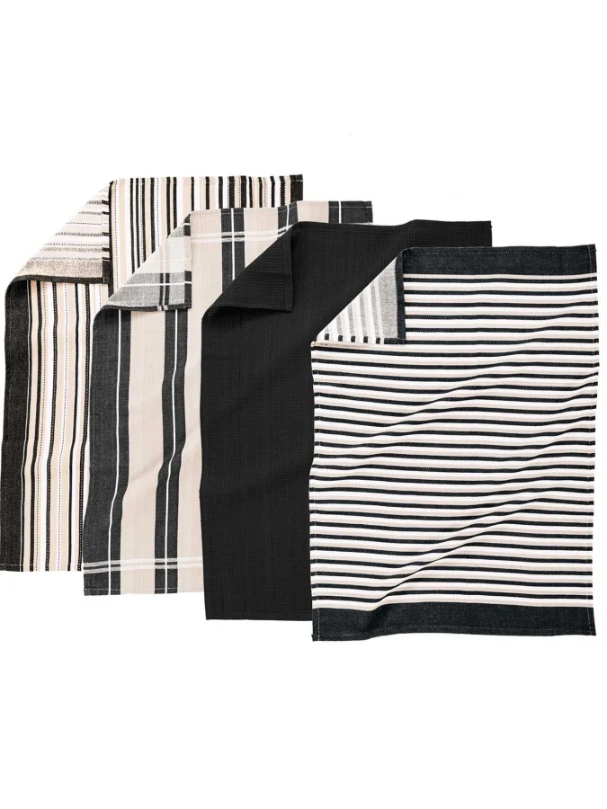 Tiseco - Tea Towel, Black,...