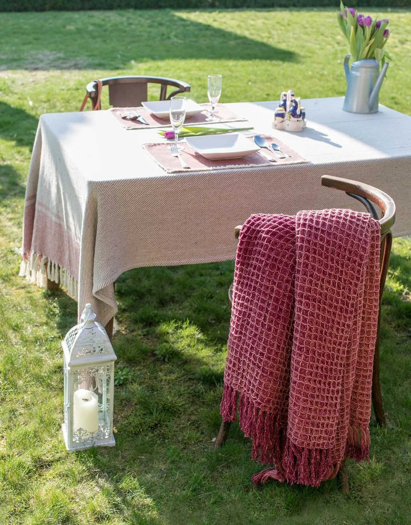 Tiseco - Burgundy Throw, Waffle, 170... Tiseco - Burgundy Throw, Waffle, 170...