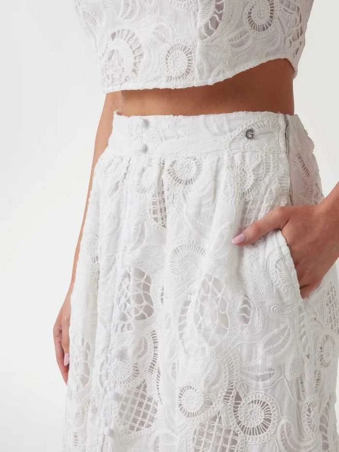 GUESS - DOMITILLE LONG EMBRO SKIRT GUESS - DOMITILLE LONG EMBRO SKIRT