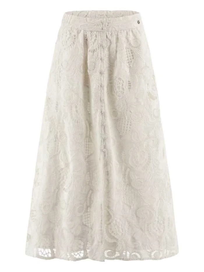 GUESS - DOMITILLE LONG EMBRO SKIRT GUESS - DOMITILLE LONG EMBRO SKIRT