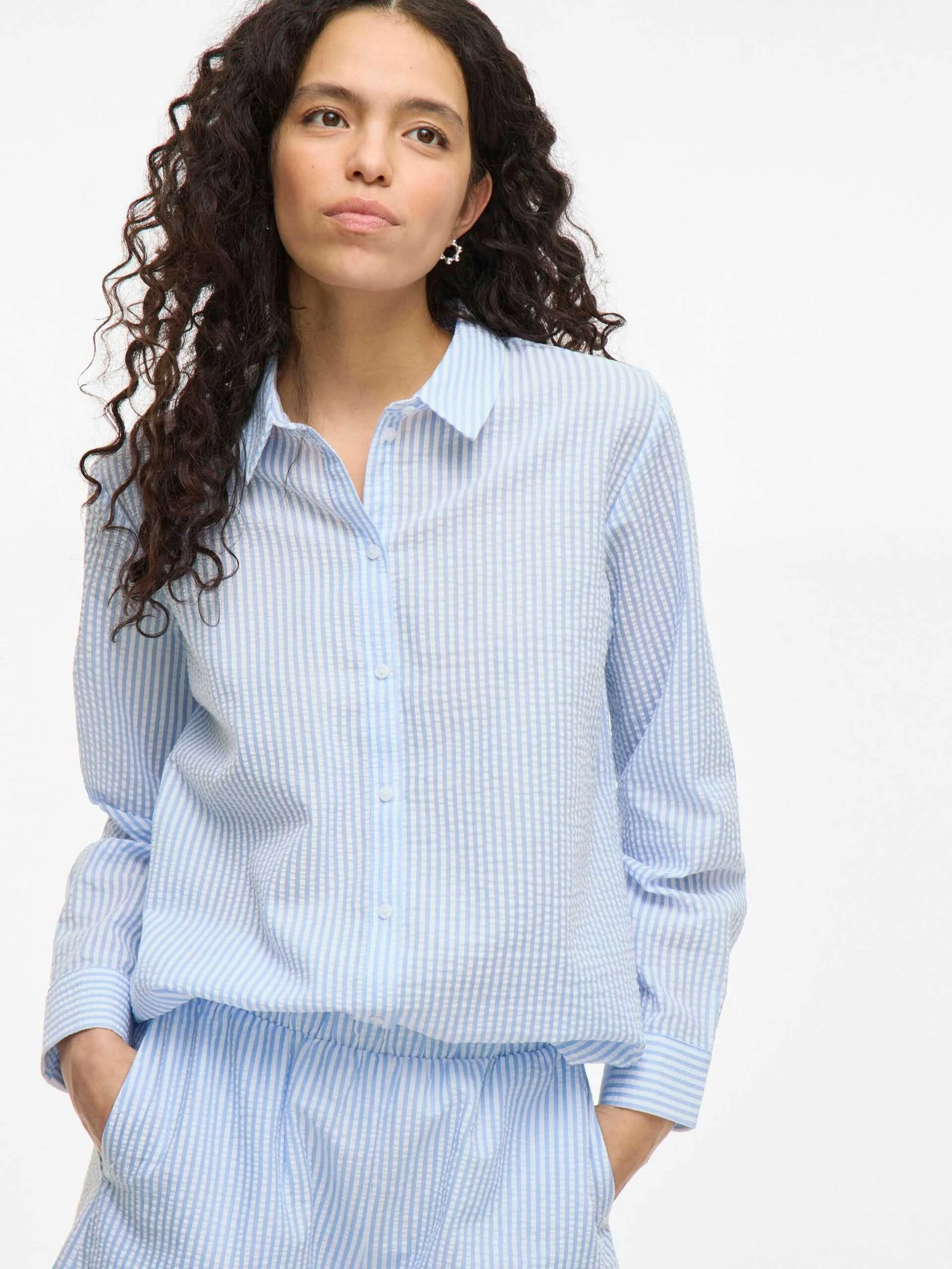 VILA - VICORALINA STRIPE L/S SHIRT/LN VILA - VICORALINA STRIPE L/S SHIRT/LN