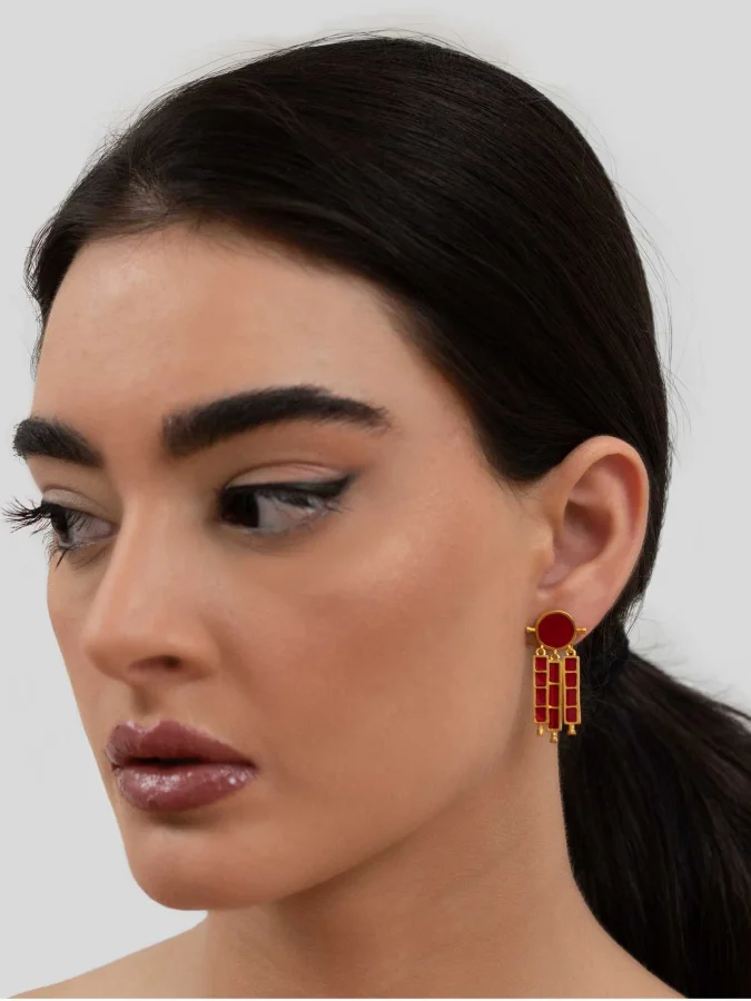 CHRONOS - Earring With Enamel 2