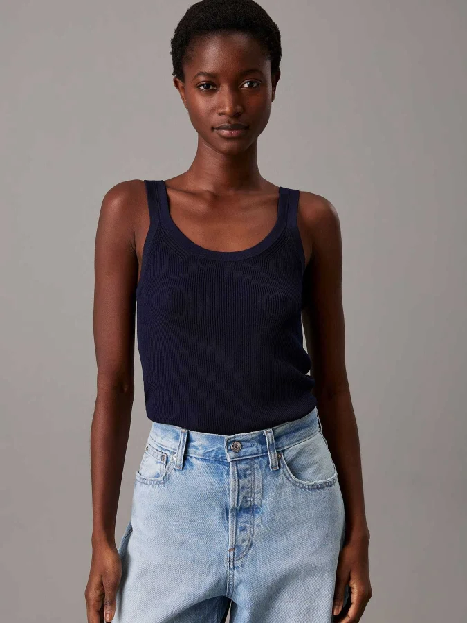 CALVIN KLEIN - VISCOSE RIBS...