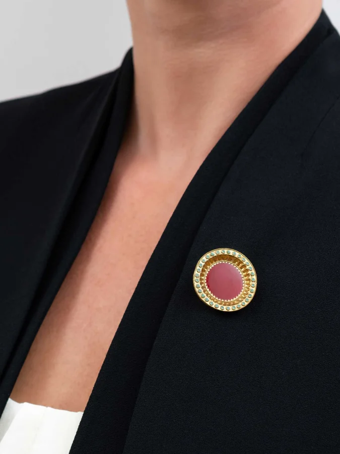 CHRONOS - Brooch With Enamel 2