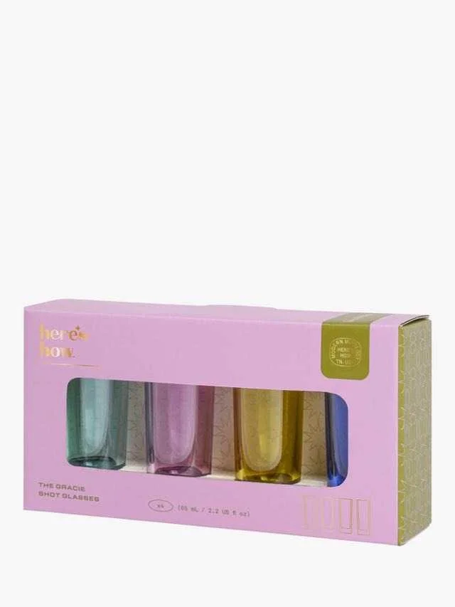 *The Gracie Set of 4 Shot Glasses -... *The Gracie Set of 4 Shot Glasses -...