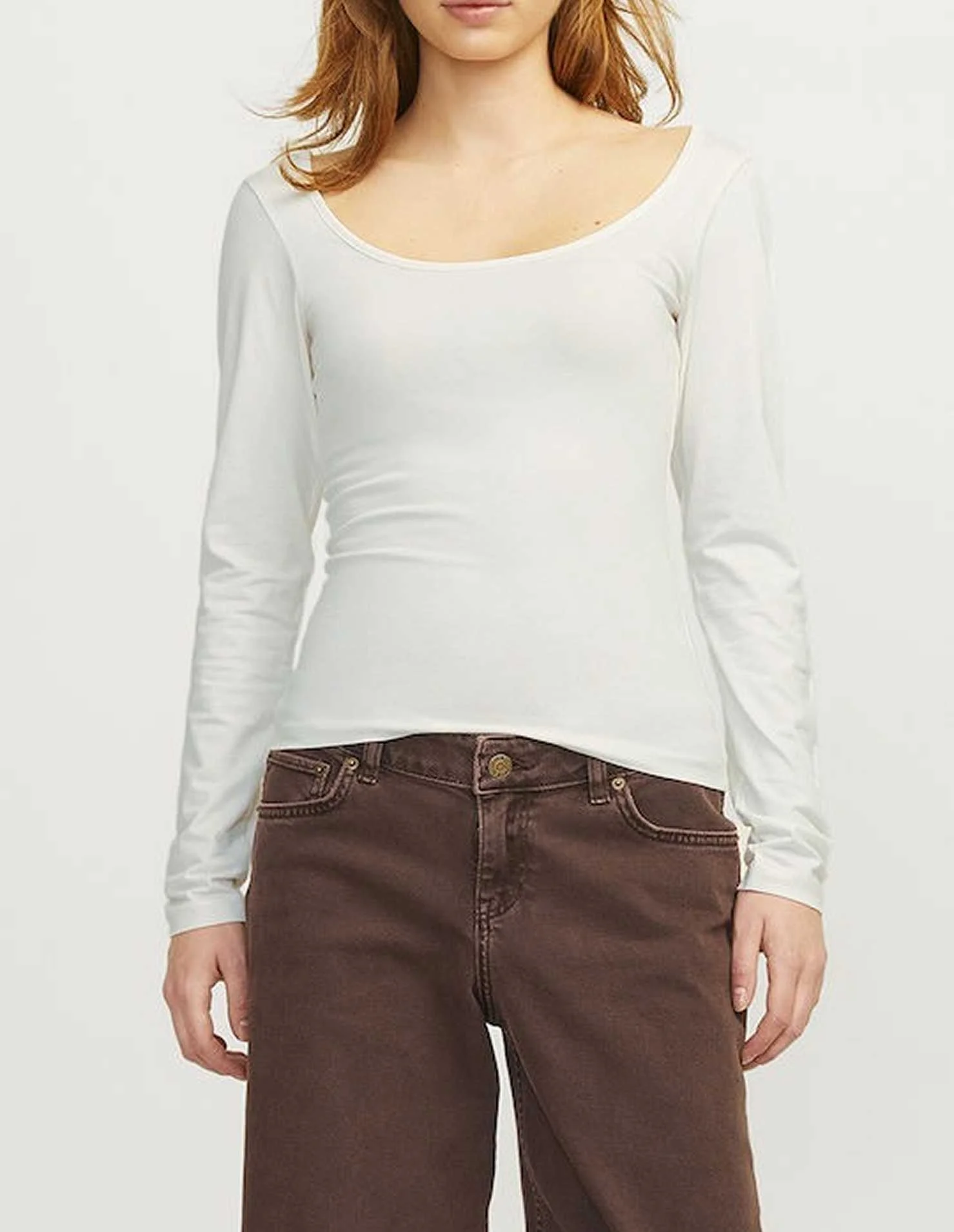 JJXX - JXGIGI STR LS WIDE NECK TEE JRS JJXX - JXGIGI STR LS WIDE NECK TEE JRS