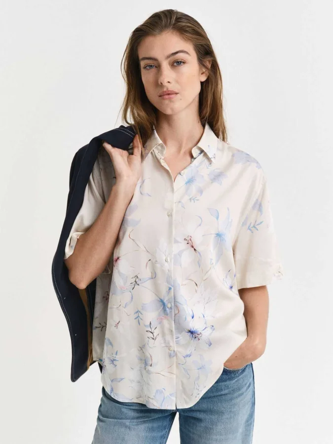GANT - REL FLORAL PRINT SS...