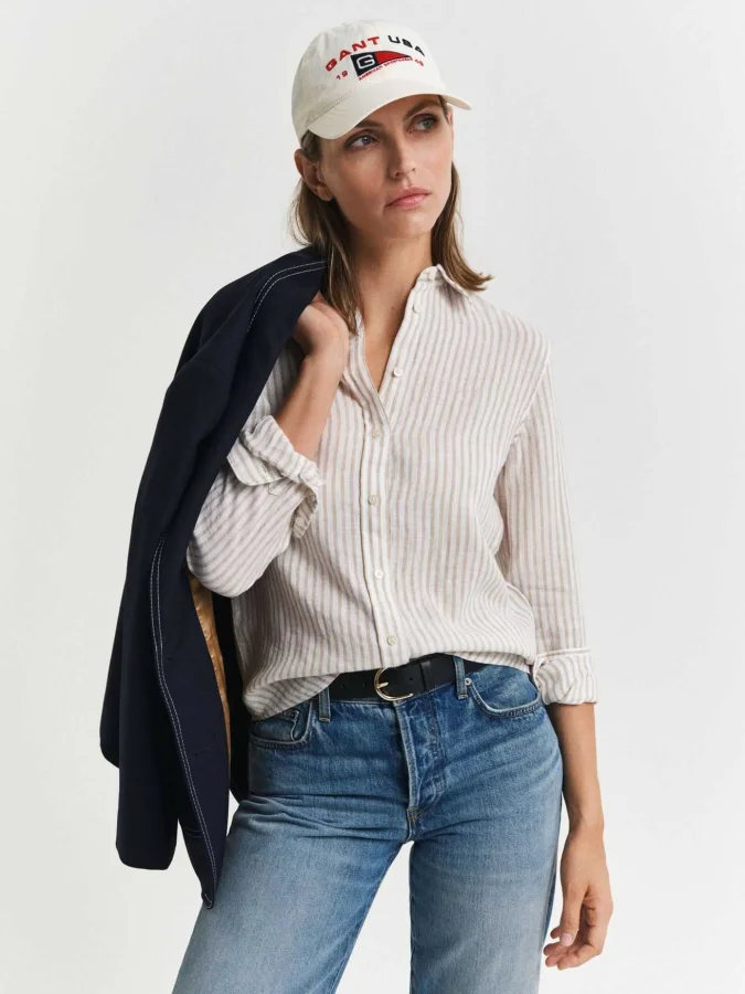GANT - REG LINEN STRIPED SHIRT