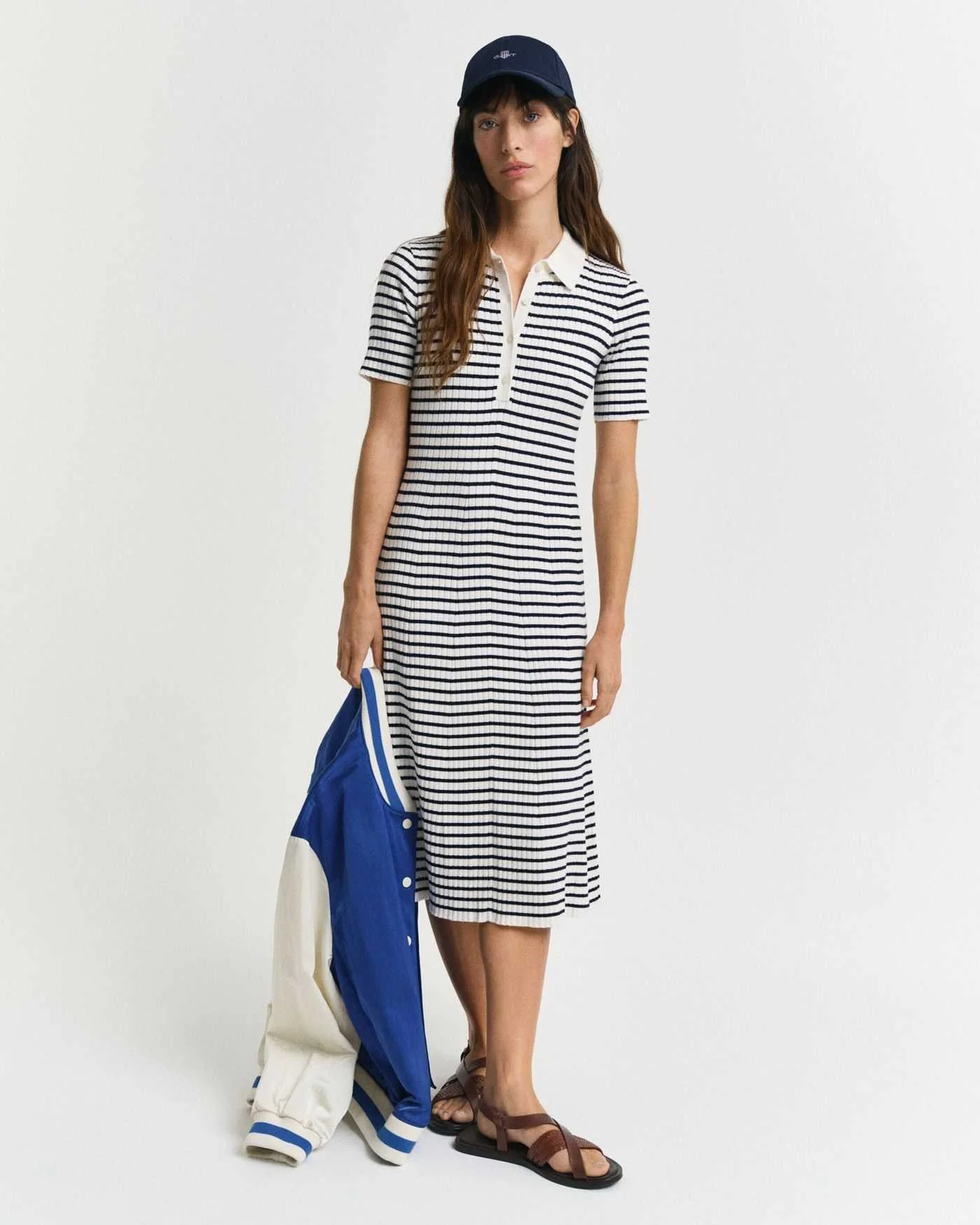 GANT - RIB KNIT STRIPED RUGGER SS DRESS GANT - RIB KNIT STRIPED RUGGER SS DRESS
