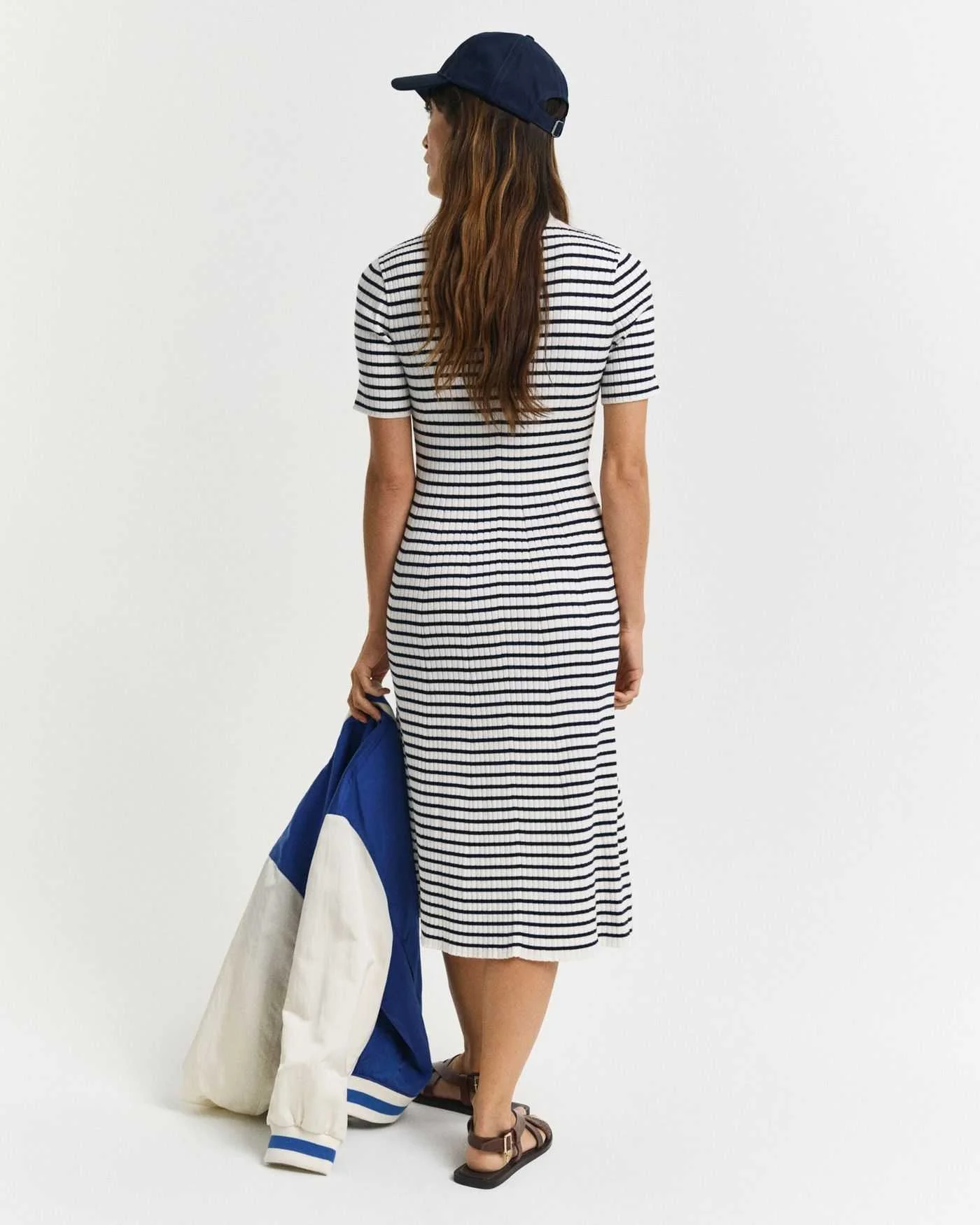 GANT - RIB KNIT STRIPED RUGGER SS DRESS GANT - RIB KNIT STRIPED RUGGER SS DRESS