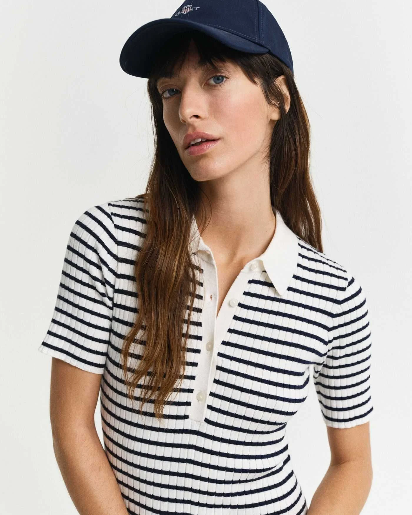 GANT - RIB KNIT STRIPED RUGGER SS DRESS GANT - RIB KNIT STRIPED RUGGER SS DRESS