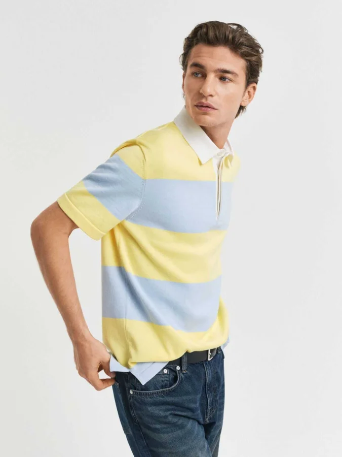 GANT - STRIPED COTTON SS POLO
