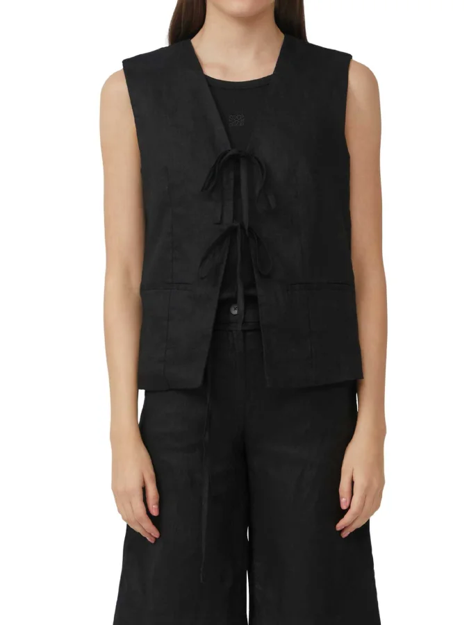 s.Oliver - Linen waistcoat